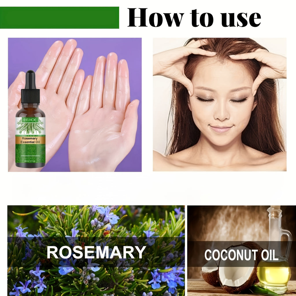 30ml Rosemary Hair Essential Oil Long Lasting Lightweight Rosemary Hair Essential Oil For Healthy Hair, with plant squalane