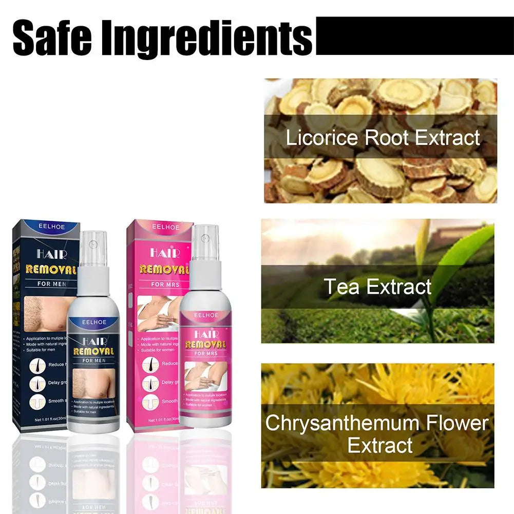 1/2PCS Super Natural Painless Permanent Hair Remover for Women Men Whole Body Depilatory Cream Powerful Hair Removal Spray