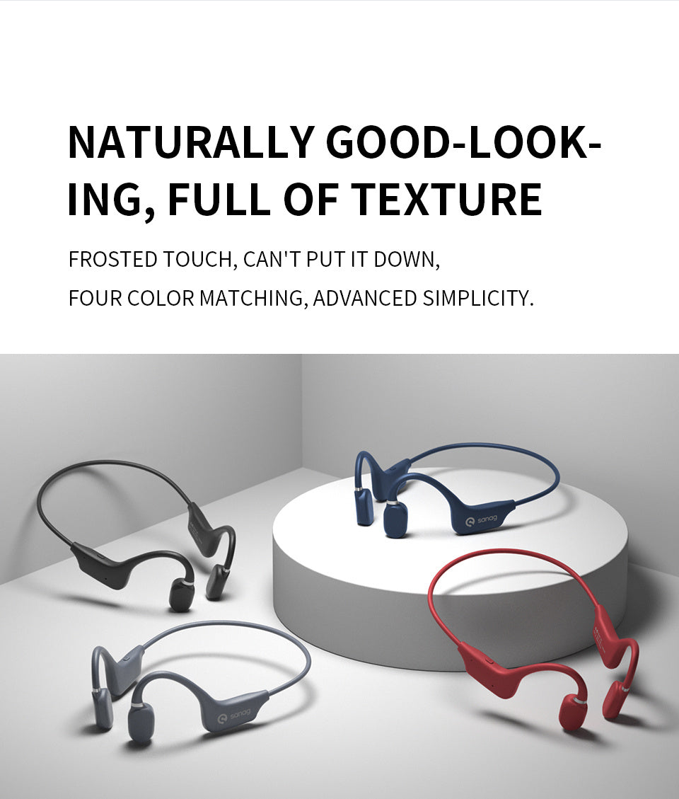 Sanag A5X True Bone Conduction Earphone Open Ear Wireless Sport Headphones High Quality Headset 3D Stereo Sound