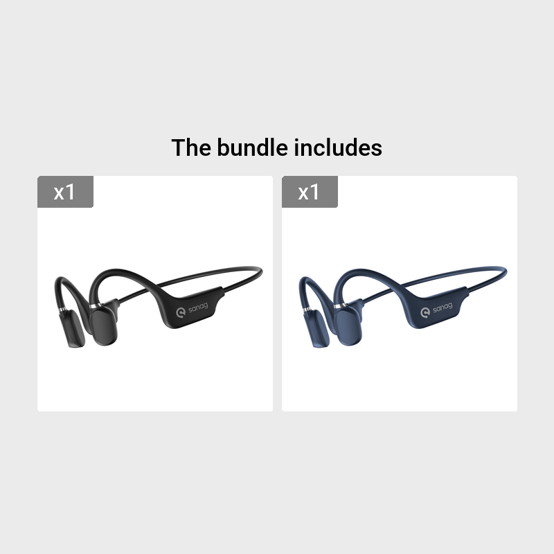 Sanag A5X True Bone Conduction Earphone Open Ear Wireless Sport Headphones High Quality Headset 3D Stereo Sound