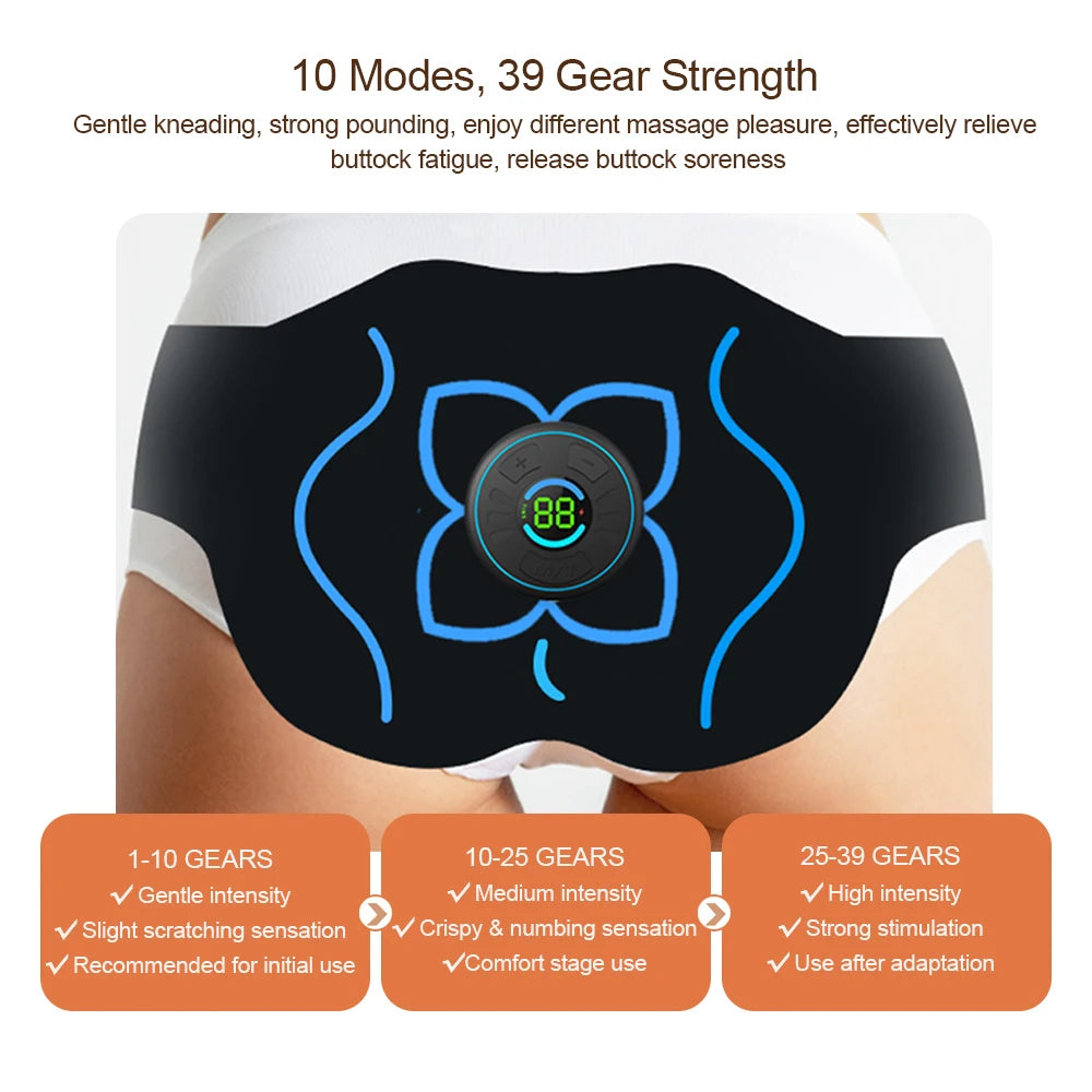 Electric EMS Hip Trainer Buttock Muscle Stimulator With Remote Control 10 Modes 39 Training Fitness Fitness Massager Slimming