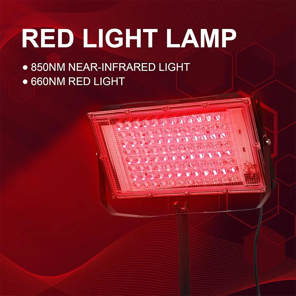 Red Light Therapy for Body,3 in 1 Deep 660&850 nm Infrared Light Therapy Panel Lamp with Bracket for Face, Muscles Pain, Joints