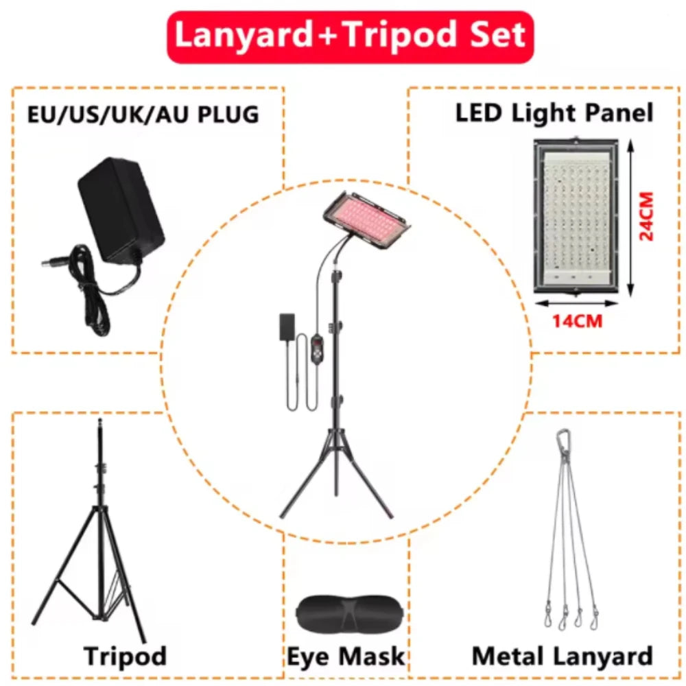 Red Light Therapy for Body,3 in 1 Deep 660&850 nm Infrared Light Therapy Panel Lamp with Bracket for Face, Muscles Pain, Joints