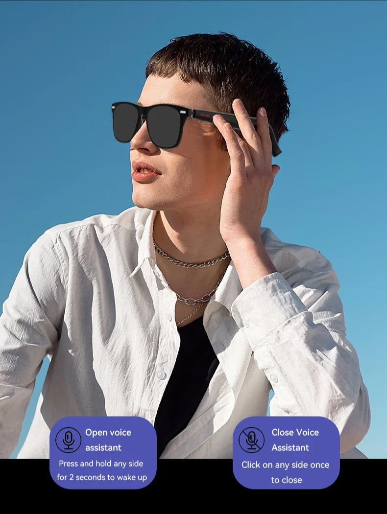 New Camera Smart Music Women Men Sports Sunglasses Headphones Wireless Bluetooth Talking Headset HIFI Audio Bluetooth Glasses