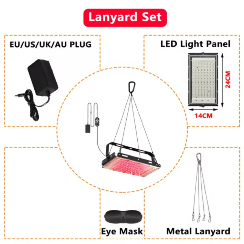 Red Light Therapy for Body,3 in 1 Deep 660&850 nm Infrared Light Therapy Panel Lamp with Bracket for Face, Muscles Pain, Joints