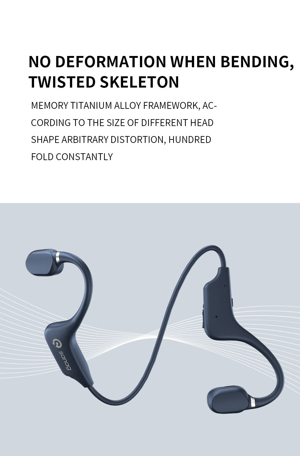 Sanag A5X True Bone Conduction Earphone Open Ear Wireless Sport Headphones High Quality Headset 3D Stereo Sound