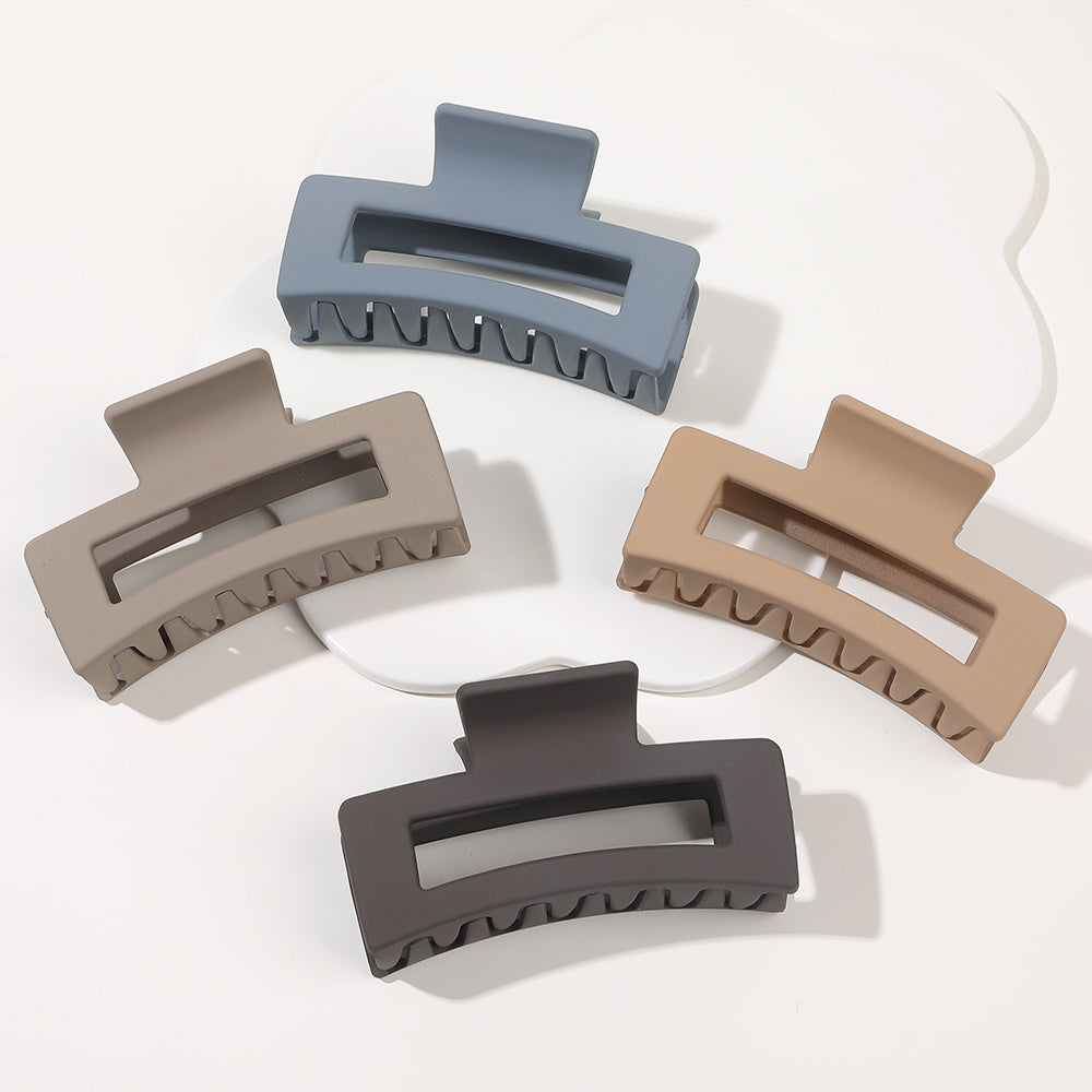 4pcs Strong Hold Hair Claw for Women - Medium Rectangle Clip with Non-Slip Grip for Thick and Thin Hair - Cute and Stylish Jaw Clip for Hair Styling Accessories