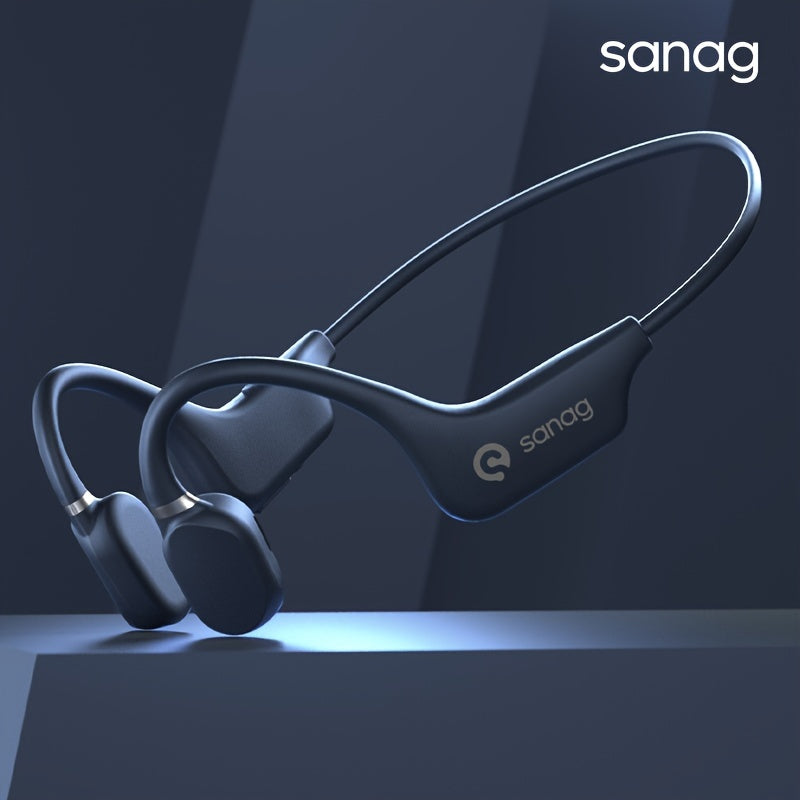 Sanag A5X True Bone Conduction Earphone Open Ear Wireless Sport Headphones High Quality Headset 3D Stereo Sound